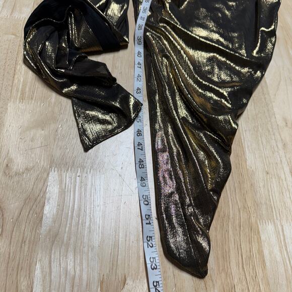 Mac Duggal NWT 27086 Asymmetric Ruched Midi Dress Cowl Neck Cowl Back Size 2 - Picture 7 of 7